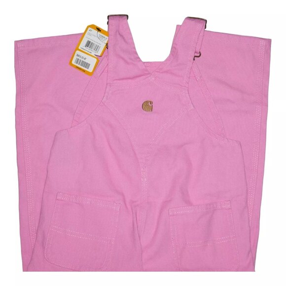Carhartt Bib Overalls Pink Infant Size 3M 6M 12M Valentines Day Outfit Barbie - Picture 3 of 7